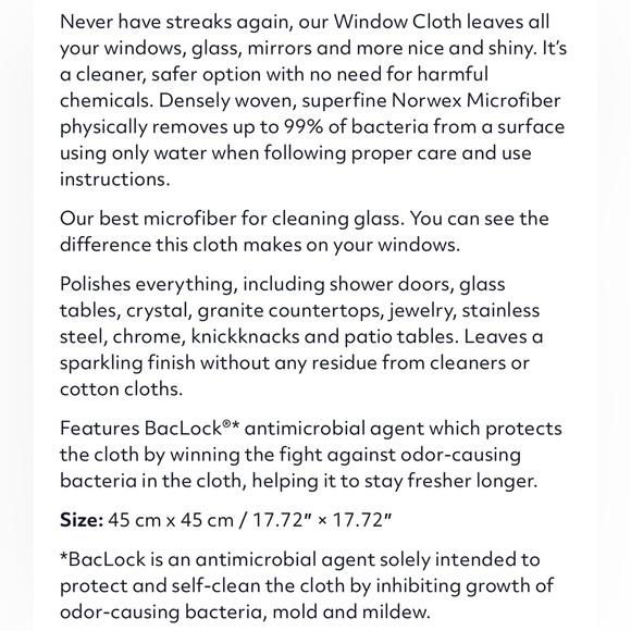 Norwex - Window Cloth - Picture 3 of 5